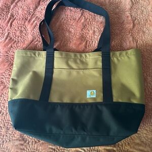 Carhartt Khaki and Black Canvas Tote